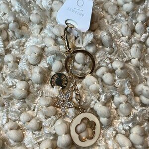 Gold flower keychain